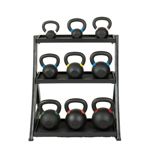 3Tier Tray Dumbbell/Kettlebell Rack Fitness Products Direct
